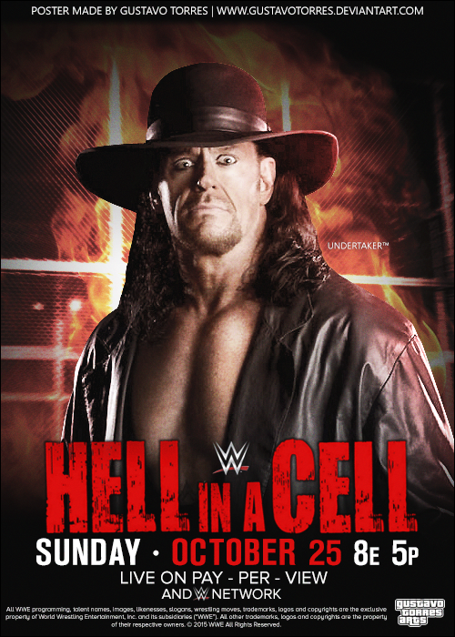 WWE Hell in a Cell 2015 Poster by GustavoTorres