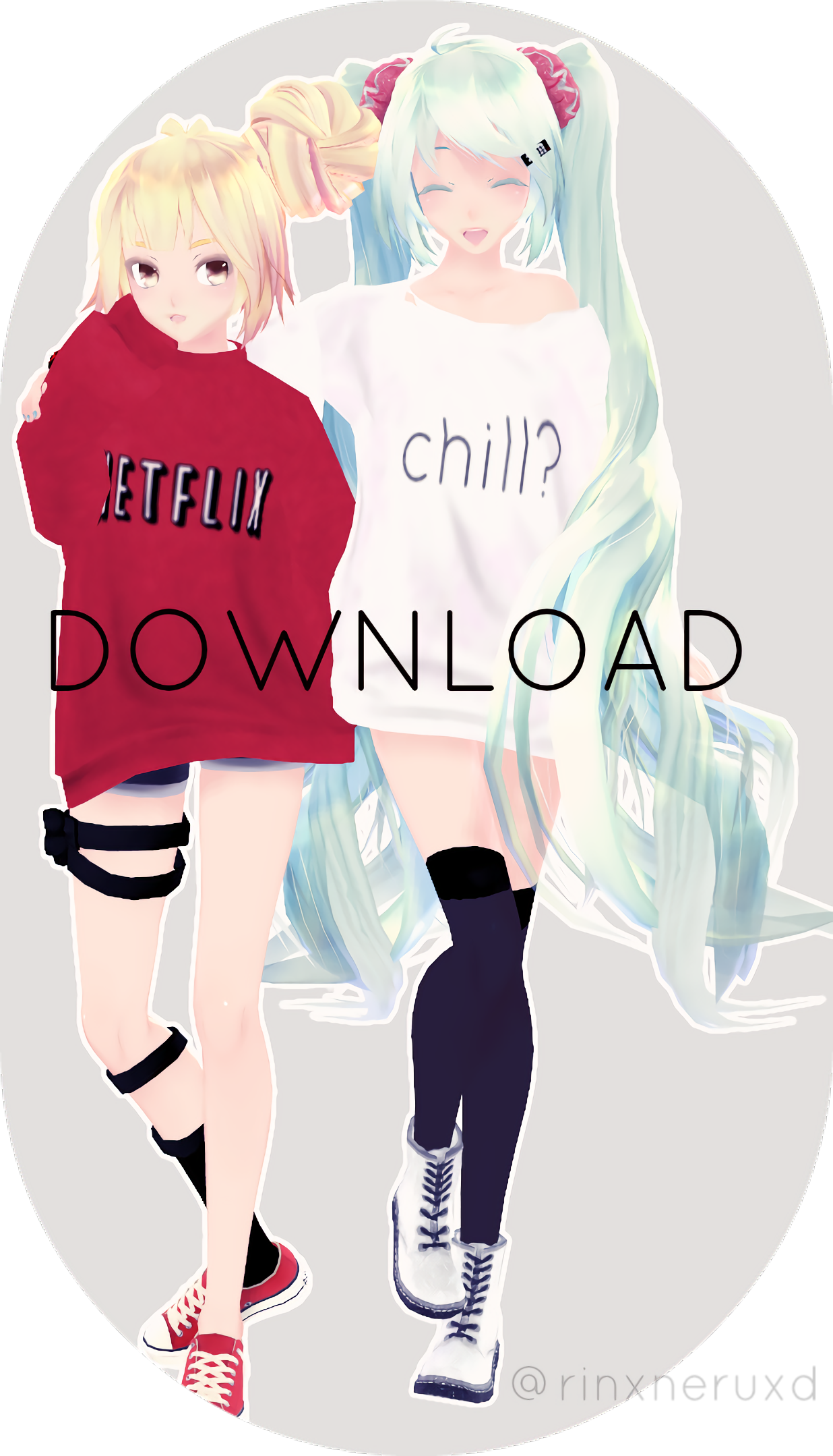Netflix and Chill Miku-Neru DOWNLOAD by RinXNeruXD on 