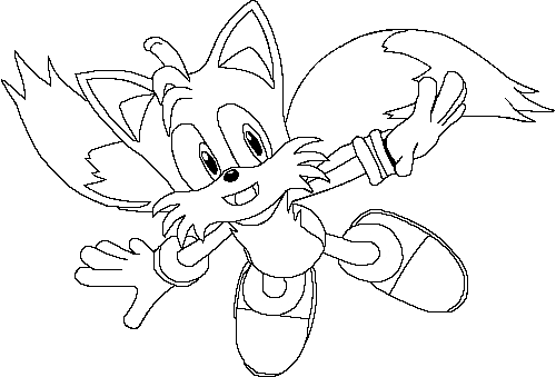 tails and shadow coloring pages - photo #30