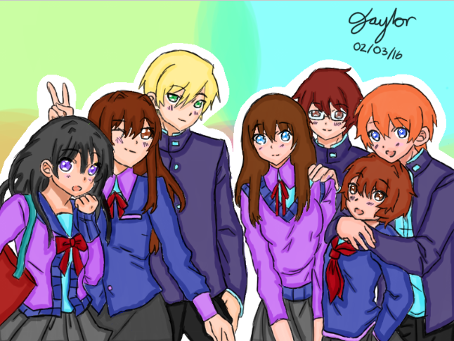 Anime group of friends by Elise2468 on DeviantArt