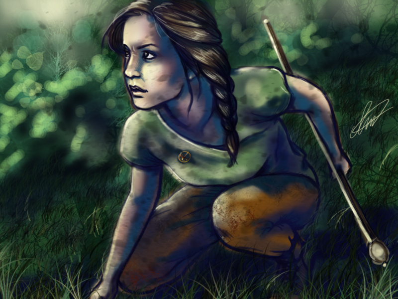 Katniss Everdeen The Hunger Games drawing by Bajan-Art on 