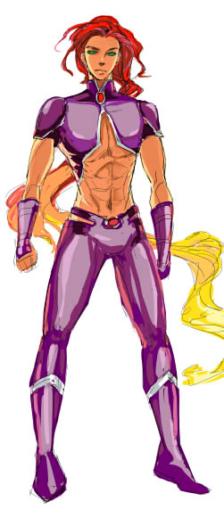 Shirtless Heroes Teen Titans 75