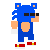 Sonic The Hedgehog pixel icon