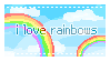 I Love Rainbows Stamp by zara-leventhal