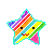 Rainbow Striped Spinning Star