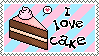 Free Stamp: I love Cake by AndreeaArsene