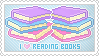 Stamp: I love reading books by apparate