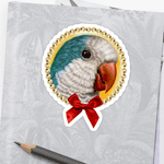 Quaker Parrot Realistic Painting Sticker