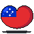 Samoan Flag Heart Icon by Kiss-the-Iconist