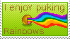 Puking Rainbow Stamp by Droneguard