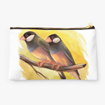 Java Sparrow Finches Realistic Painting Pouch