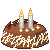 Dark Chocolate Cake Type 2 with candles 50x50 icon