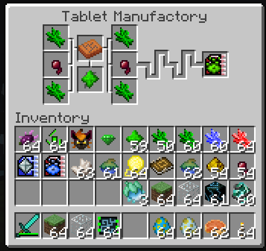 Tablet Manufactory Interface