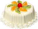 White cake with fruit 130px by EXOstock