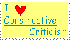 Constructive Criticism Stamp by Saknika