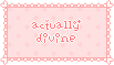 stamp: actually divine (pink) by m5w
